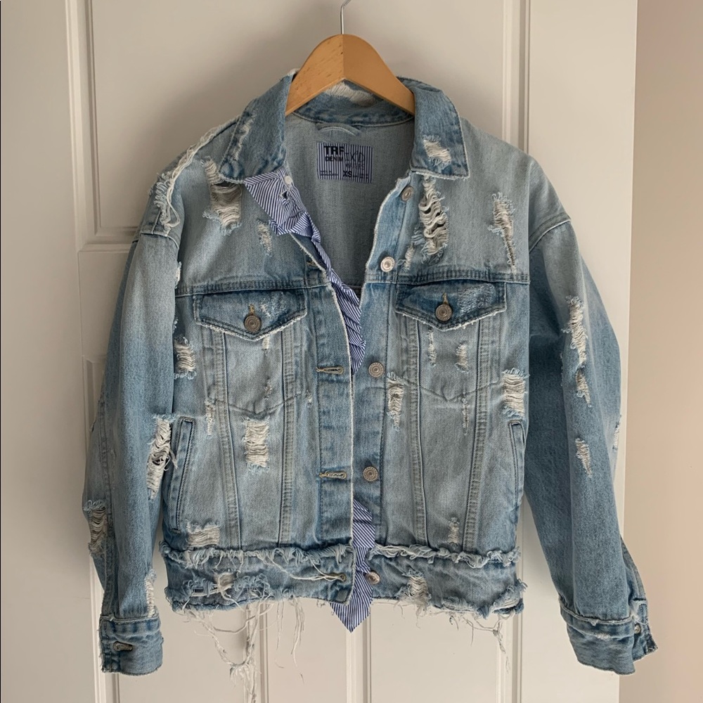 Distressed Zara jean jacket